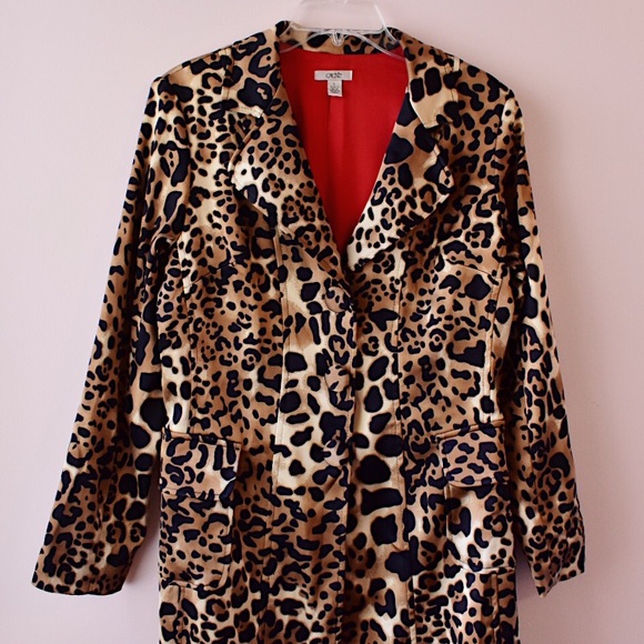 FIRM PRICE⬇️Caché Leopard Print Trench Coat - Picture 2 of 8